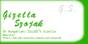 gizella szojak business card